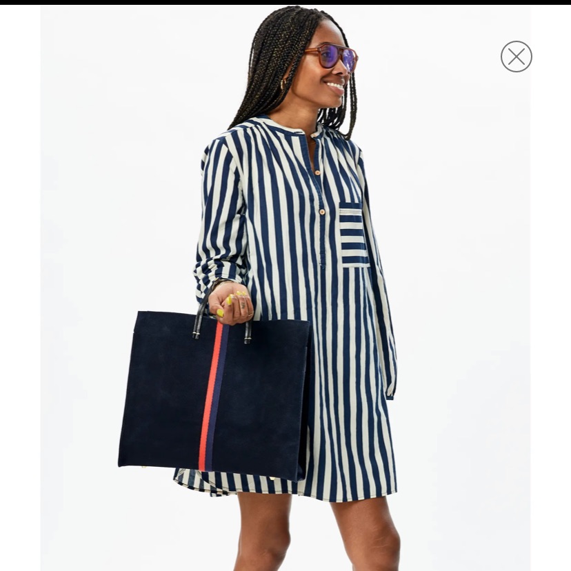 Clare V Simple Perforated Suede Tote